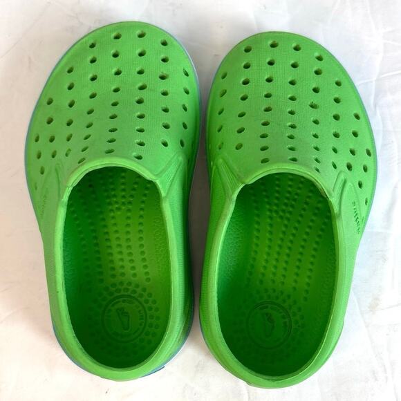 Native Jefferson Slip On Waterproof Toddlers Sneakers Lime Green Size 7 - Picture 4 of 7